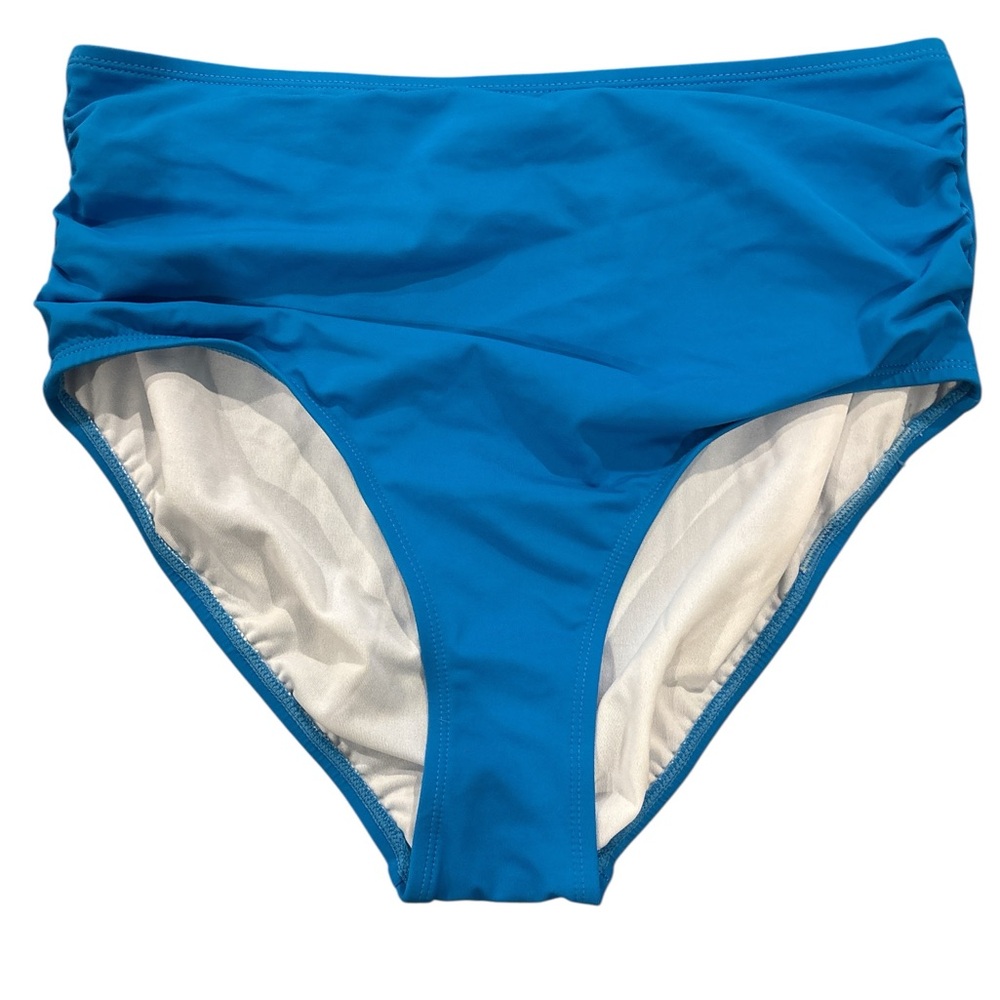 Chic Blue High-Waisted Bikini Bottom